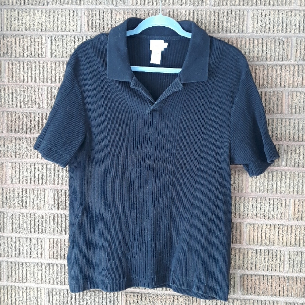 Black Calvin Klein short sleeve, ribbed shirt